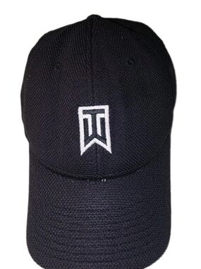 Nike Tiger Woods TW Black Golf Hat with White TW LOGO